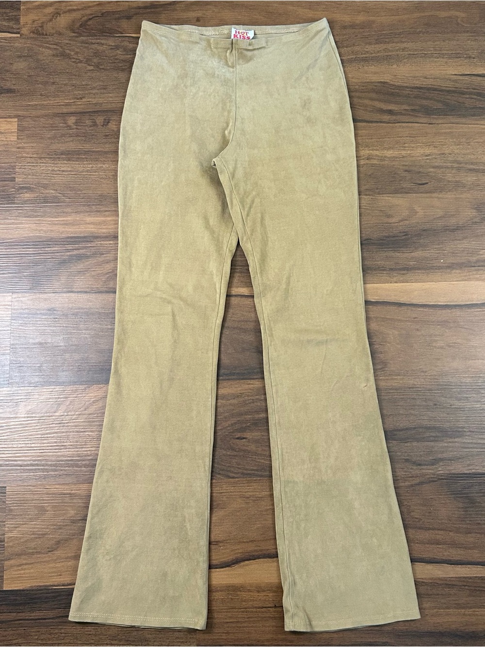 Y2K vintage Soft faux Suede-Look Tan Women's bottoms by Hot Kiss